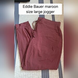 Eddie Bauer Burgundy Jogger Pants